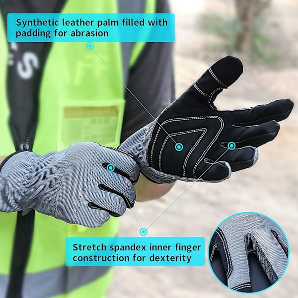 Arbets handskar, Multipurpose Light Duty Trädgårdshandske Flex Grip &