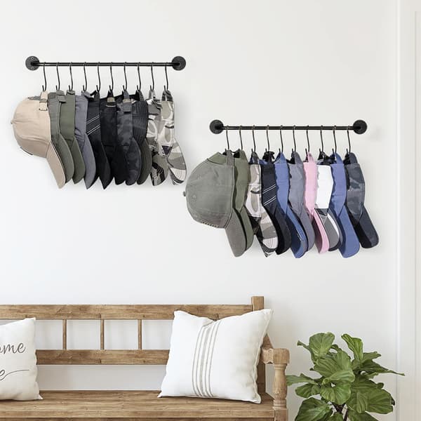 Hattveggstativ Cap Organizer: Baseball Hat Racks Display Holder med 20 Hoo