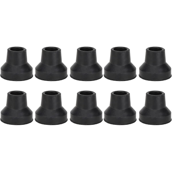 10 Cane Tips Krykker Gummipuder Gåkrykke Tips til Standard og Foldbare Gåkrykker, Gummikrykke Tips (16mm)
