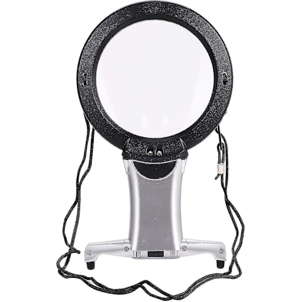 Forstørrelsesglas, heilwiy Hals og Skrivebord 5x Forstørrelsesglas Med Led Lys