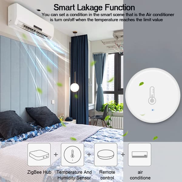 Termometer Hygrometer Trådlös Smart Temperatur- och Luftfuktighetsmätare med App-varningar, Datalagring och Export, Temperatur- och Luftfuktighetssensor Comp