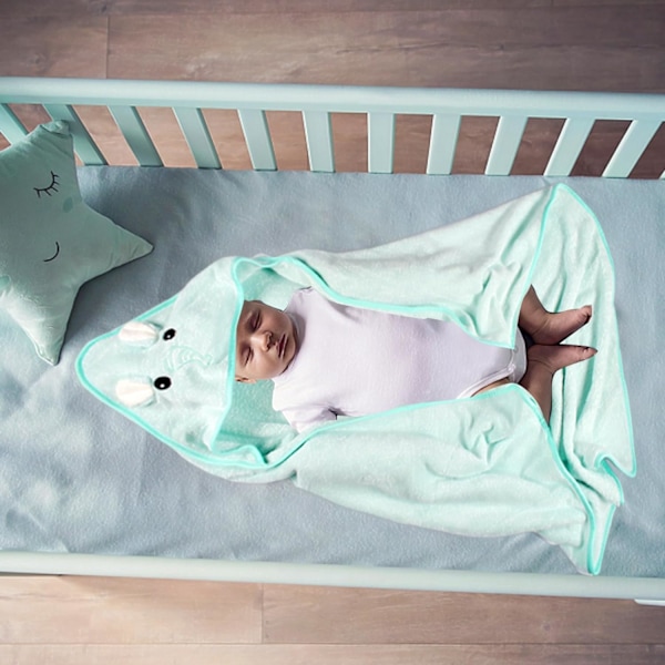Baby Boy Badcape 3 st Terry Handduk, Mjuk & Stark Absorption, 80 x 80cm H