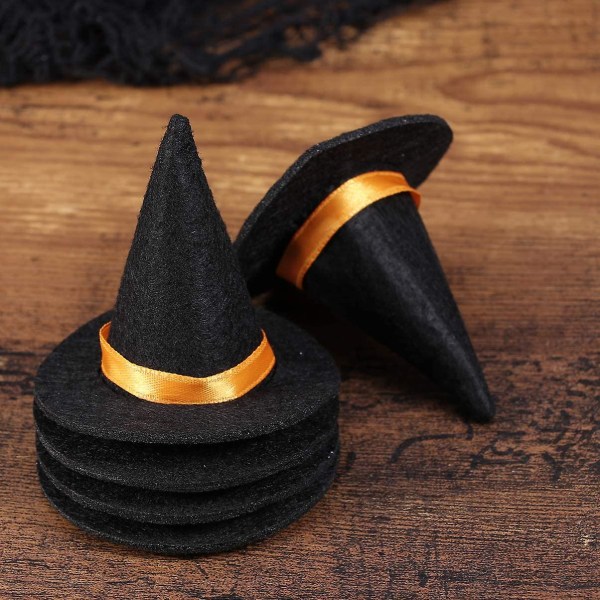 8 st Halloween små häxhattar DIY hantverk flaskhätta vinflaska C