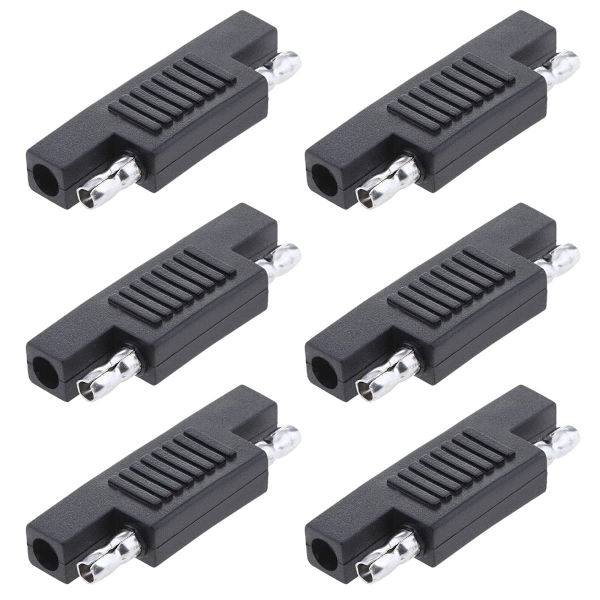 6 stk SAE til SAE Adapter med Omvendt Polaritet Hurtigkobling SAE Hann til Hann SAE Kontakter Kabelplugg for Solcellepanel, Bil