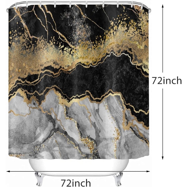 Sort og guld marmor bruseforhæng abstrakt tekstur luksus show