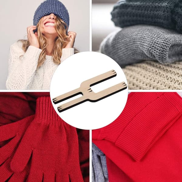 2 stk Pom Pom Maker Tre Nål for DIY Ull Garn Strikkeprosjekt