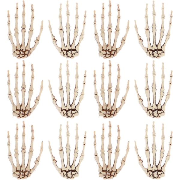6 par Halloween Skeletthänder Plast Händer i naturlig storlek Halloween Plasthänder Crday Gift