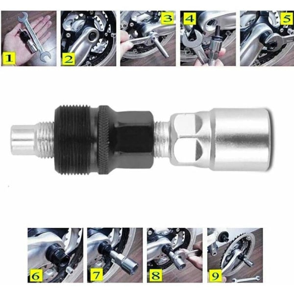 Pocket Tools Cykelkrank Kranktrækker Værktøj Cykelreparation Kranksæt Fjerner MTB Shimano MTB Kranktrækker Fjerner, 79 22mm
