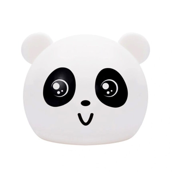 1 st Panda-lampa med 7 färger USB-laddningsbar säng i silikon