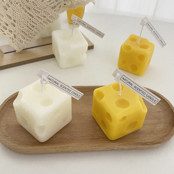 4 bougies carrées parfumées au fromage Fête d'anniversaire Access