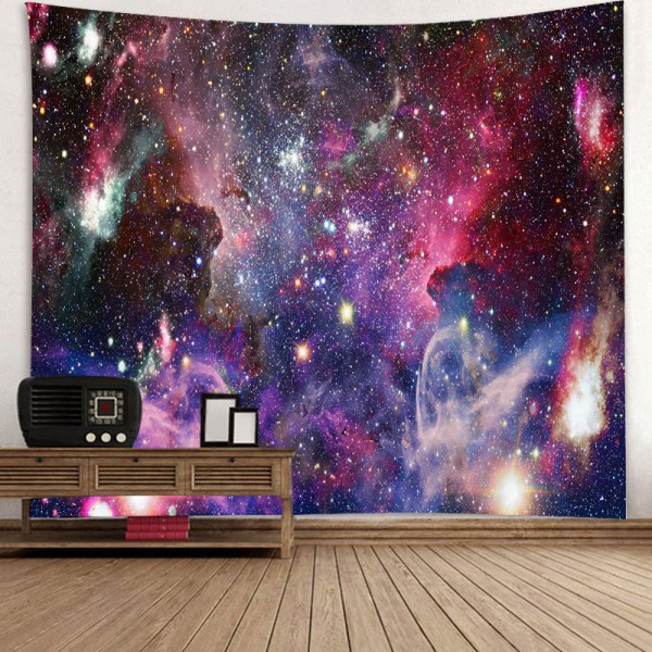Väggbonad Lila Yttre Rymd Gobeläng Cool Trippy Nebula Unive