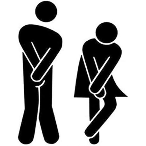 DIY Fjernelse Mand Kvinde Toilet Toilet Bad WC Skilt, Dør A