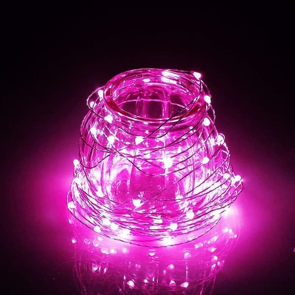 50 Led 5m Pinkki Väriset Jouluvalot