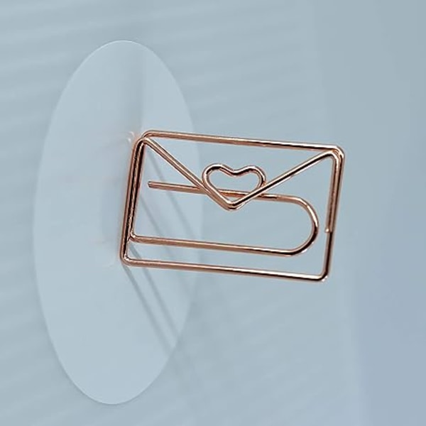 Kuvertformade pappersklämmor, söta små pappersklämmor - Roliga metallbo
