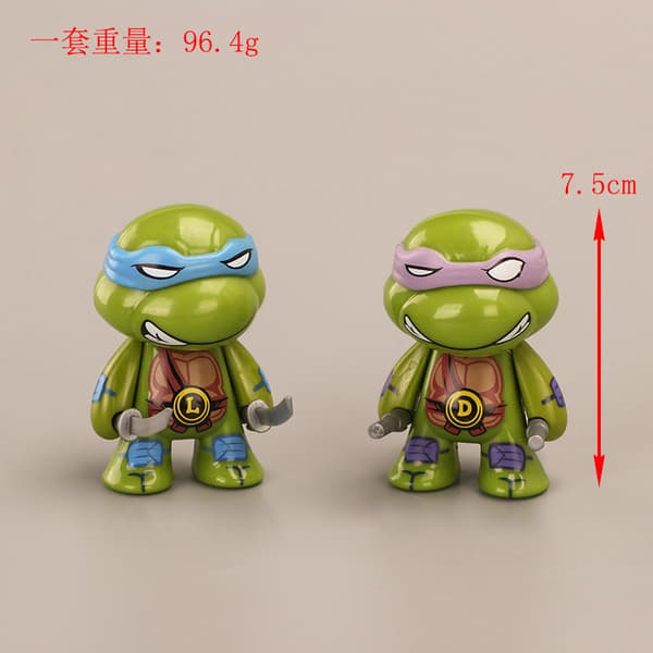 4 grønne animerte tegneseriefigurer