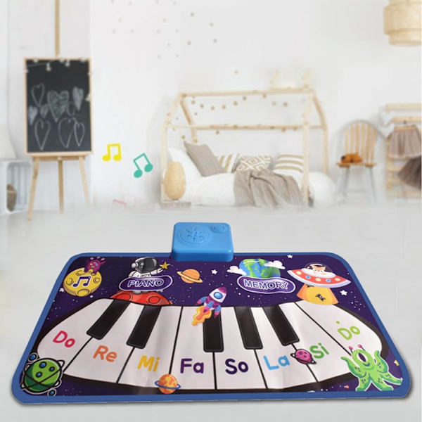 Barnpianotangenter Musiktryckfilt, Musikaliskt tangentbord Playmat Elektronisk musikspelfilt Dansmatta för soffa Sofaspel Golvlätt Mjuk matta