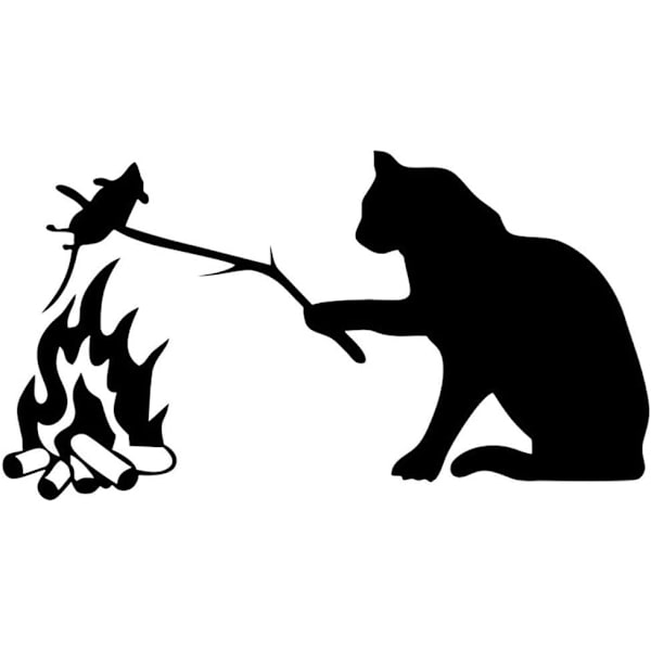 Bilsticker Rostad Katt Mus Bilsticker Djur Dekal Rolig Sticke