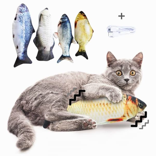 Crucian Carp Leksaker, Simrobot Katt Leksaker Fisk Akvarium Interagera