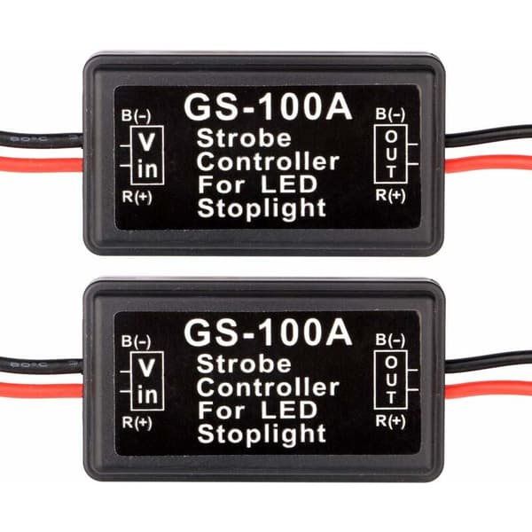 2 stk. LED-blitsstrobekontroller bremselys blinklys bremselys L