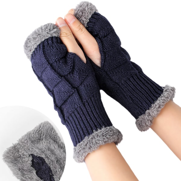 Vinterarmvärmare Varma fingerlösa handskar Handvirkade