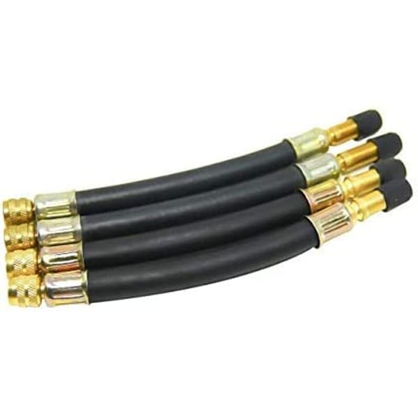 Sats med 4 däckventilförlängningar Flexibla däckventiler 150 mm med
