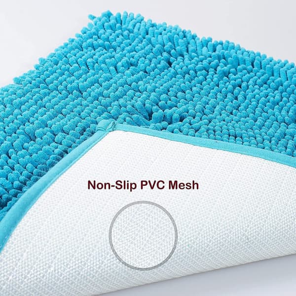 Chenille Mikrofiber Shaggy Bademåtte, Blød Og Komfortabel, Super Vandabsorberende