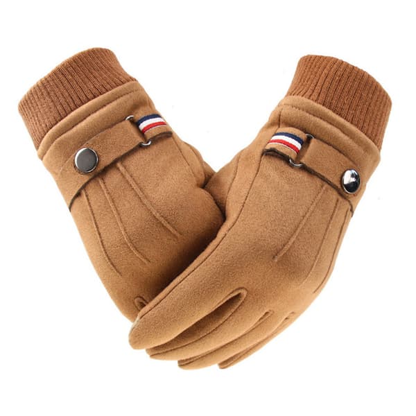 Herr vinterhandskar mocka varma delade fingerhandskar utomhus sport