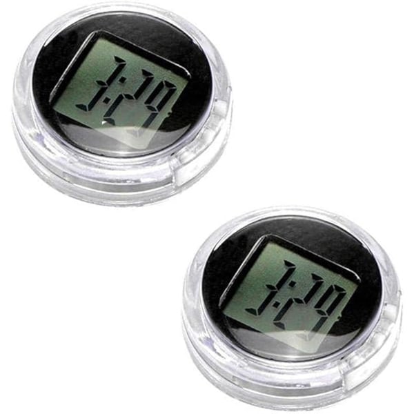 Mini Vattentät Motorcykel Elektronisk Digital Klocka Stick On Bil Klocka Att