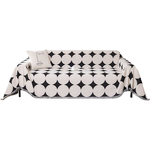 Skridsikker quiltet sofaovertræk - blødt sofaovertræk til sofa, chaiselong, lænestol - chenilleovertræk - størrelse: 180 x 150 cm
