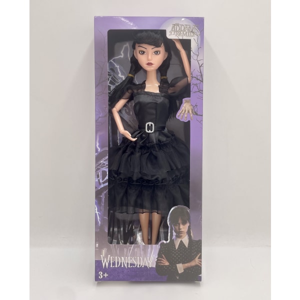 Onsdag Addams Doll Plyschleksak, avtagbar barndocka 11 inkl