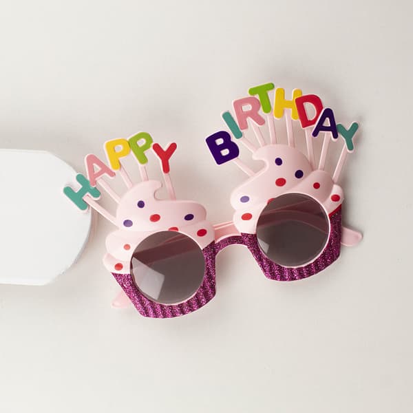 Happy Birthday-briller, forklædning, one size