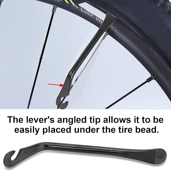 Sæt med 3 Cykel Dækhegn, Ergonomisk til Landevejscykler og Mountainbikes (115 x 5 mm) (Sort)