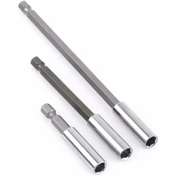 3 stk 1/4\" magnetisk bitsholder skrutrekkerforlengelse sekskant skaft 60m
