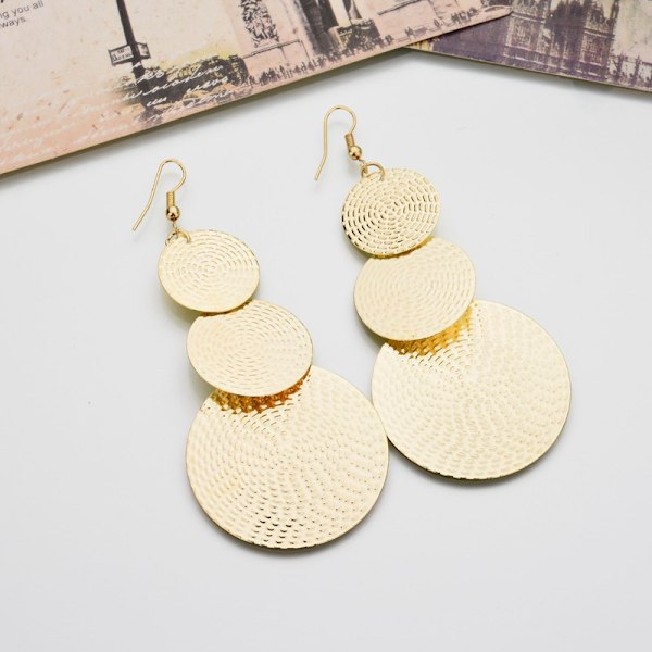 Guld Store Vedhæng Boho Dame Øreringe Fashion Øreringe