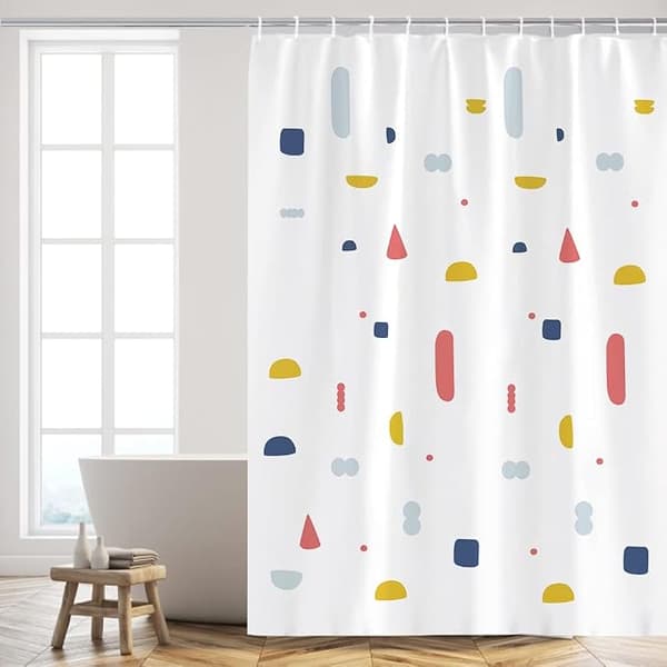 Duschdraperi 180x 200cm vattentät gardinkrok duschdraperi
