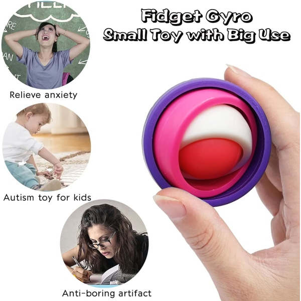 4 pak nye Fidget Sensory Toys, Infinite Flip Funny Spinner 3D Ba