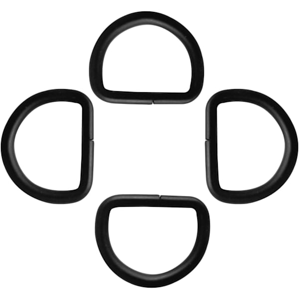 10 stk. Sorte Metalliske Ikke-Svejste D-Ringe Beslag Spænde til Justerbar Lukning Spænde Blinds Lærred Webbing, Kunsthåndværk, Dyrehalsbånd, Taske - Sort