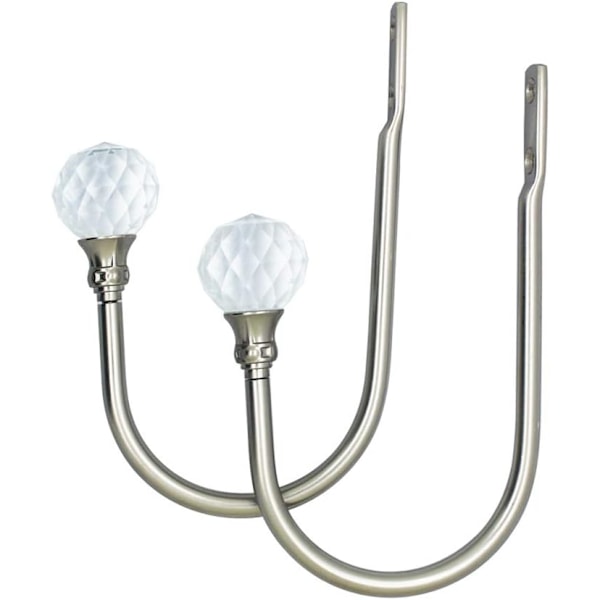 Pieces Crystal Curtain Tiebacks U Design Verhokoukut Metalliset Verhonpidikkeet Verhonpidikkeet (Hopea)