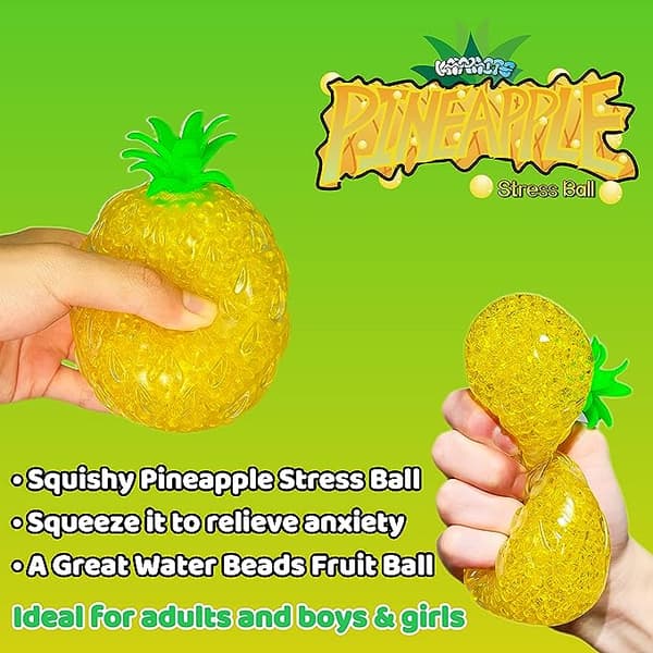 Ananas Stressbolde Squishy Vandperler Bold Sensorisk Fidget Legetøj (1 Pakke)