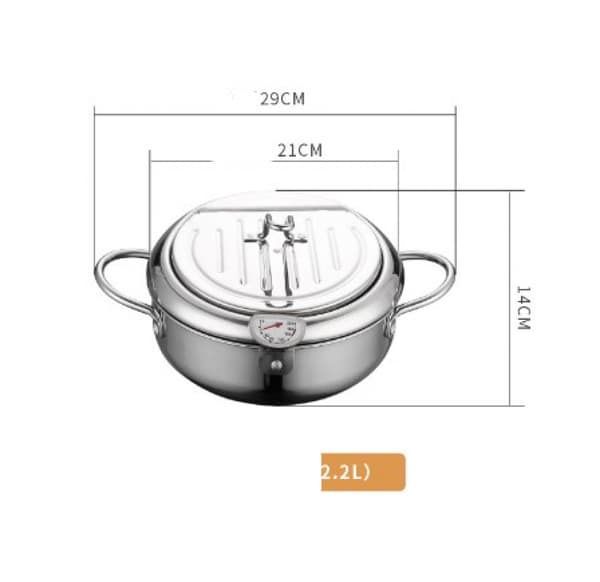 Friture i rustfrit stål med avanceret temperaturstyring - Perfekt til sprøde pommes frites og chi