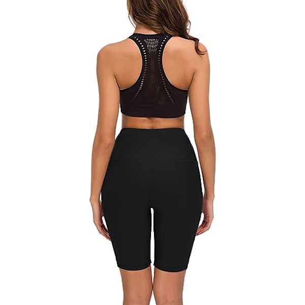 High Waist Out Pocket Yoga Short Tummy Control Workout Running 4