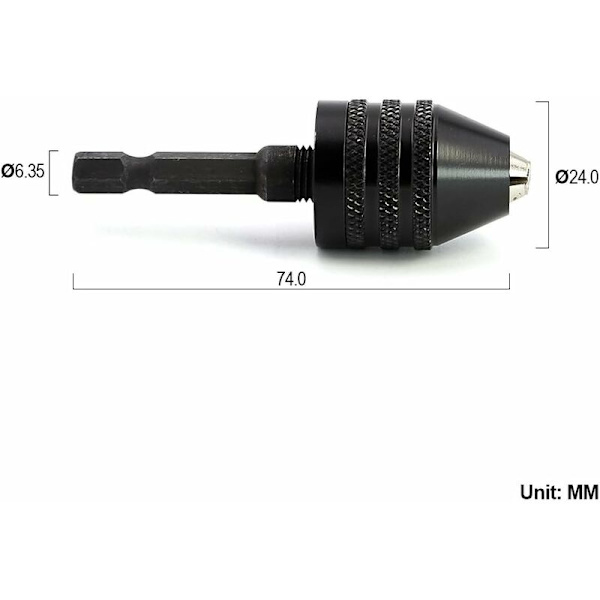 0,6-8mm Chuckar Snabbkoppling Chuck Driver Impact Wrench Snabbkoppling Borrchuck