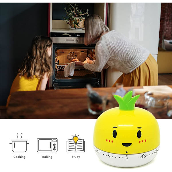 Manuel mekanisk timer, tegnefilm ananas timere, sød madlavningstimer, til