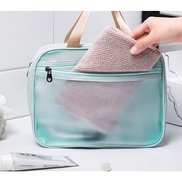 Klar makeup taske PVC vandtæt kosmetik taske stor klar rejse toilettaske sæt klar plastik tote tasker gennemsigtig kosmetik taske klar tote tasker stor kapacitet