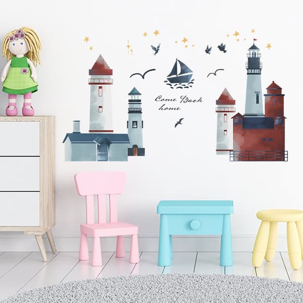 Et sæt miljøvenlige og allergivenlige wallstickers Blødt stof