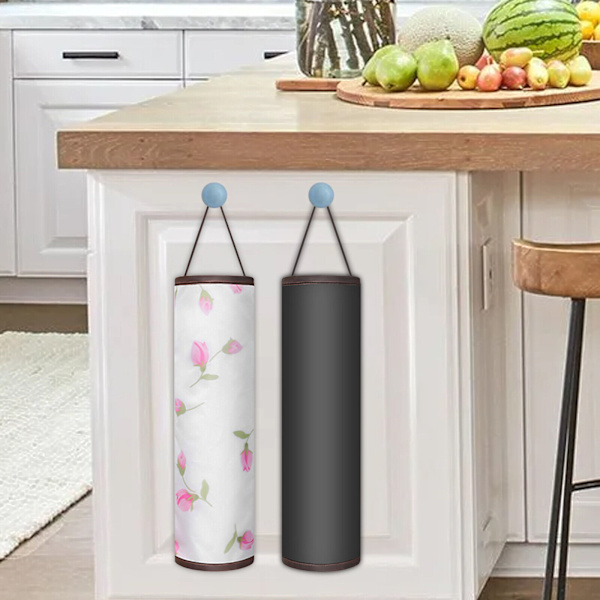 2 stk. Hjemmeposeholder Veggmontert Oppbevaringsdispenser Plast