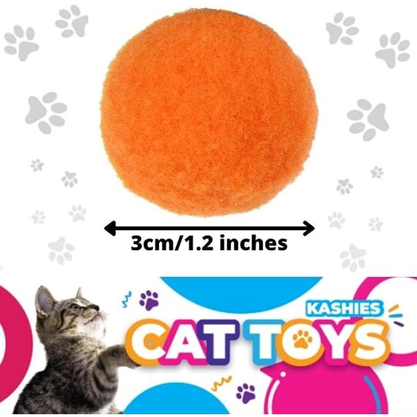 Premium 30pcs Soft Pom Pom Balls for Cats - Lightweight, Interact