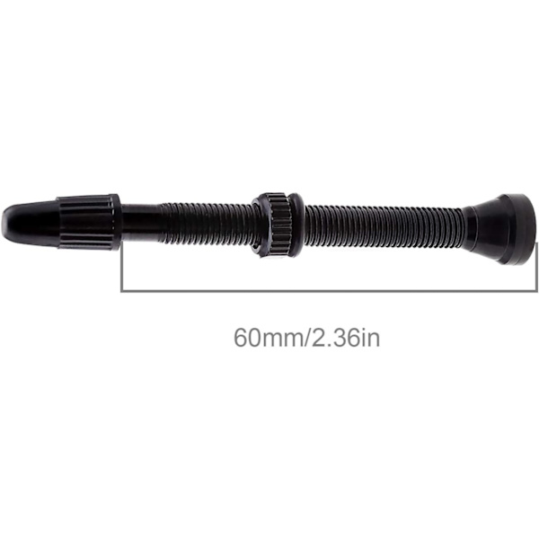 2X 60mm Sykkelløse Ventiler i Aluminium Legering, Erstatning for MTB