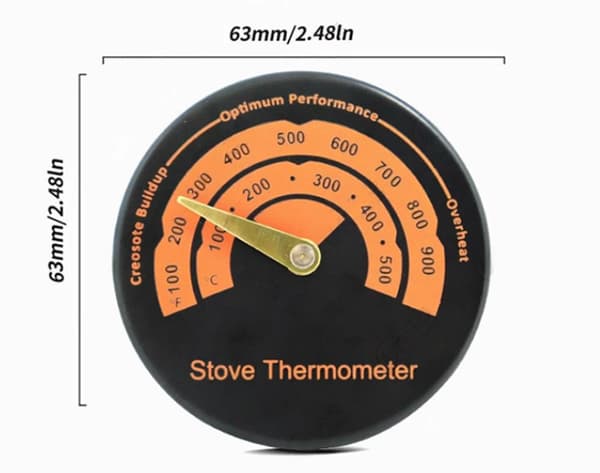 Vedspistermometer för brännare BBQ ugnstemperaturmätare termometerverktyg