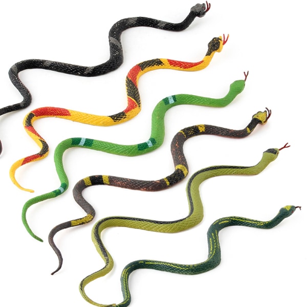 Realistisk plastik Snake Forest Snake Legetøj Sæt Festtaske Filler Pra